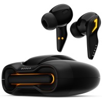 Boult Astra with Quad Mic ENC, 48Hrs Battery, Low Latency Gaming, Made in India, 5.3v Bluetooth Headset  (Black Gloss, True Wireless)