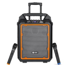 Zoook Herculean Pro Duet 200W with Dual UHF Wireless Mic 200 Watt Bluetooth Party Speaker  (Black, Stereo Channel)