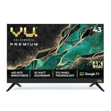 VU 43" Premium Series 4K Ultra HD Smart LED Google TV 43CA (Black)